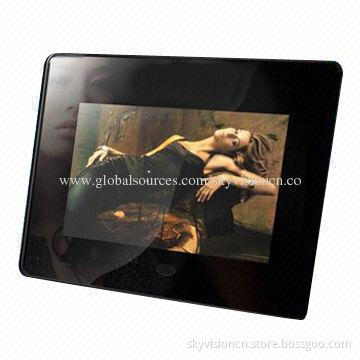 LCD digital photo frame with video/music/photo auto loop play/table standing and wall-mount